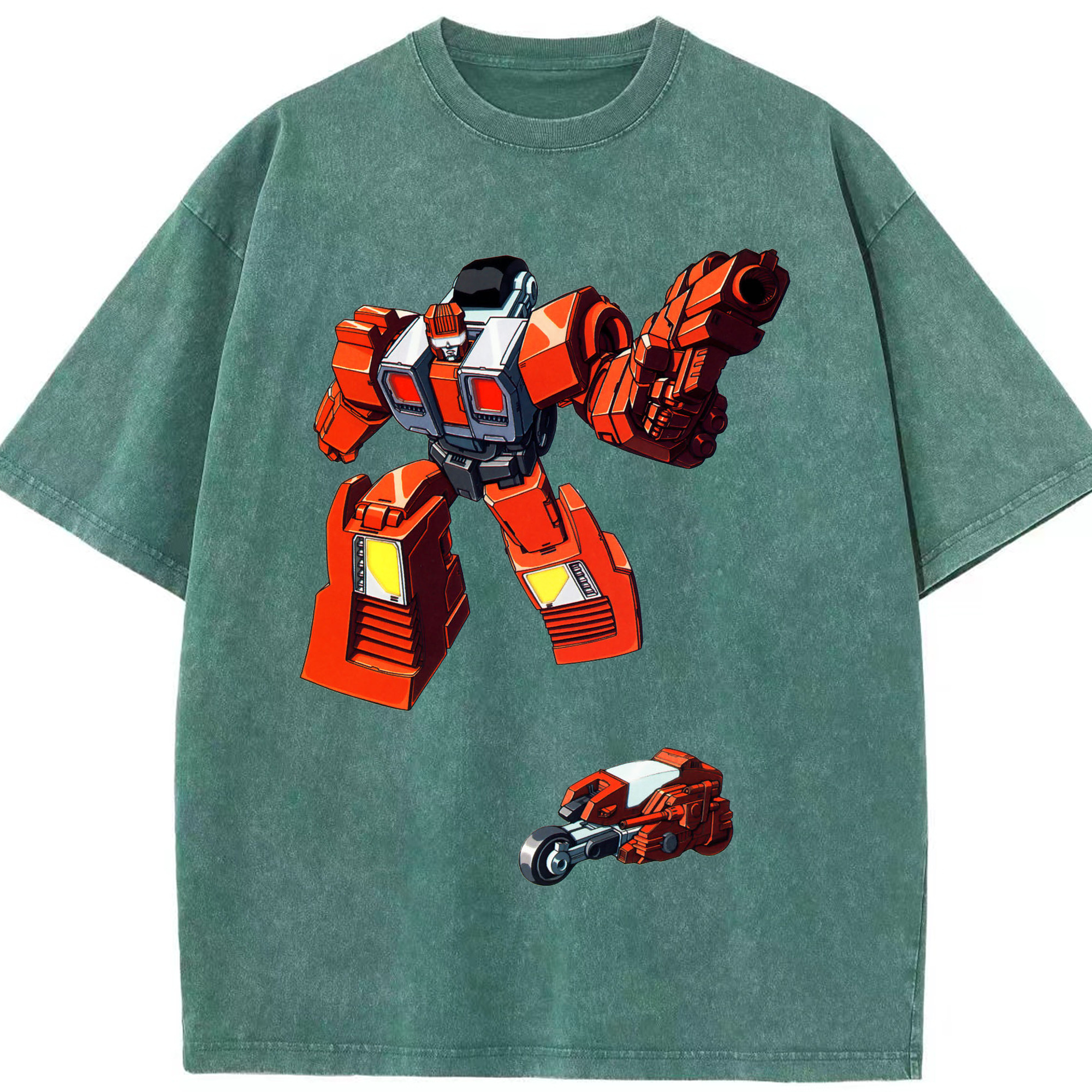 （画像用）  綿100% ヴィンテージ風 半袖Tシャツ（フロントプリント）